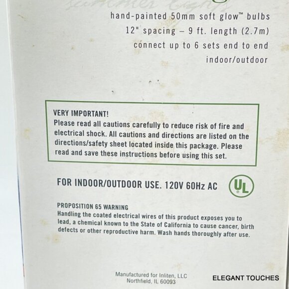 Tulips Flower String Lights In/Outdoor NOMA Party Patio Camp Tiki Garden - Picture 9 of 9